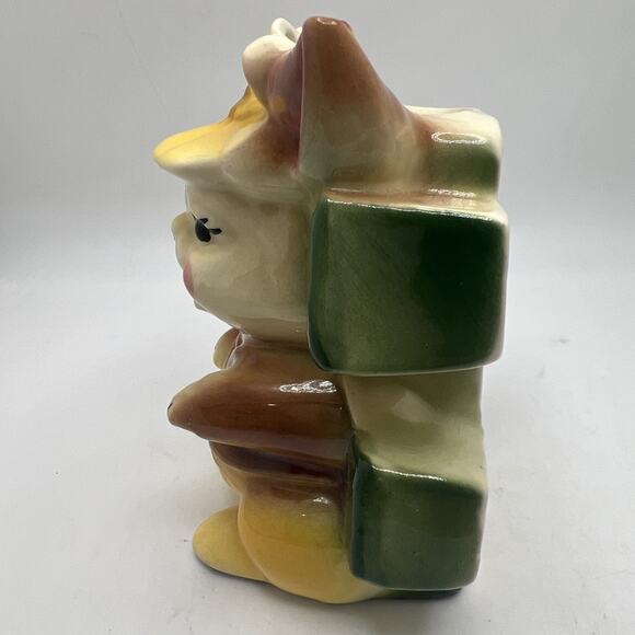 Vintage Anthropomorphic Ceramic Bunny Easter 5”Figurine Planter - Picture 4 of 10